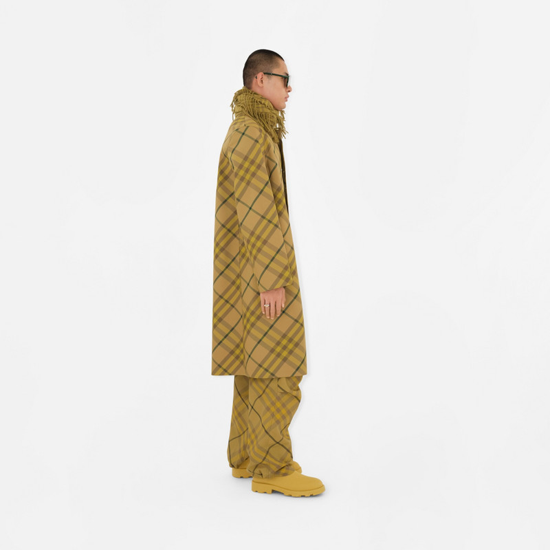 Long Check Wool Car Coat 3