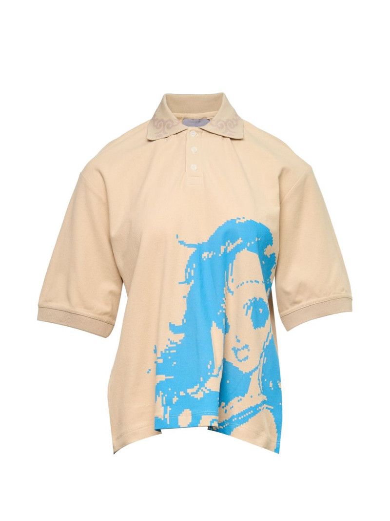 graphic-print polo shirt 1