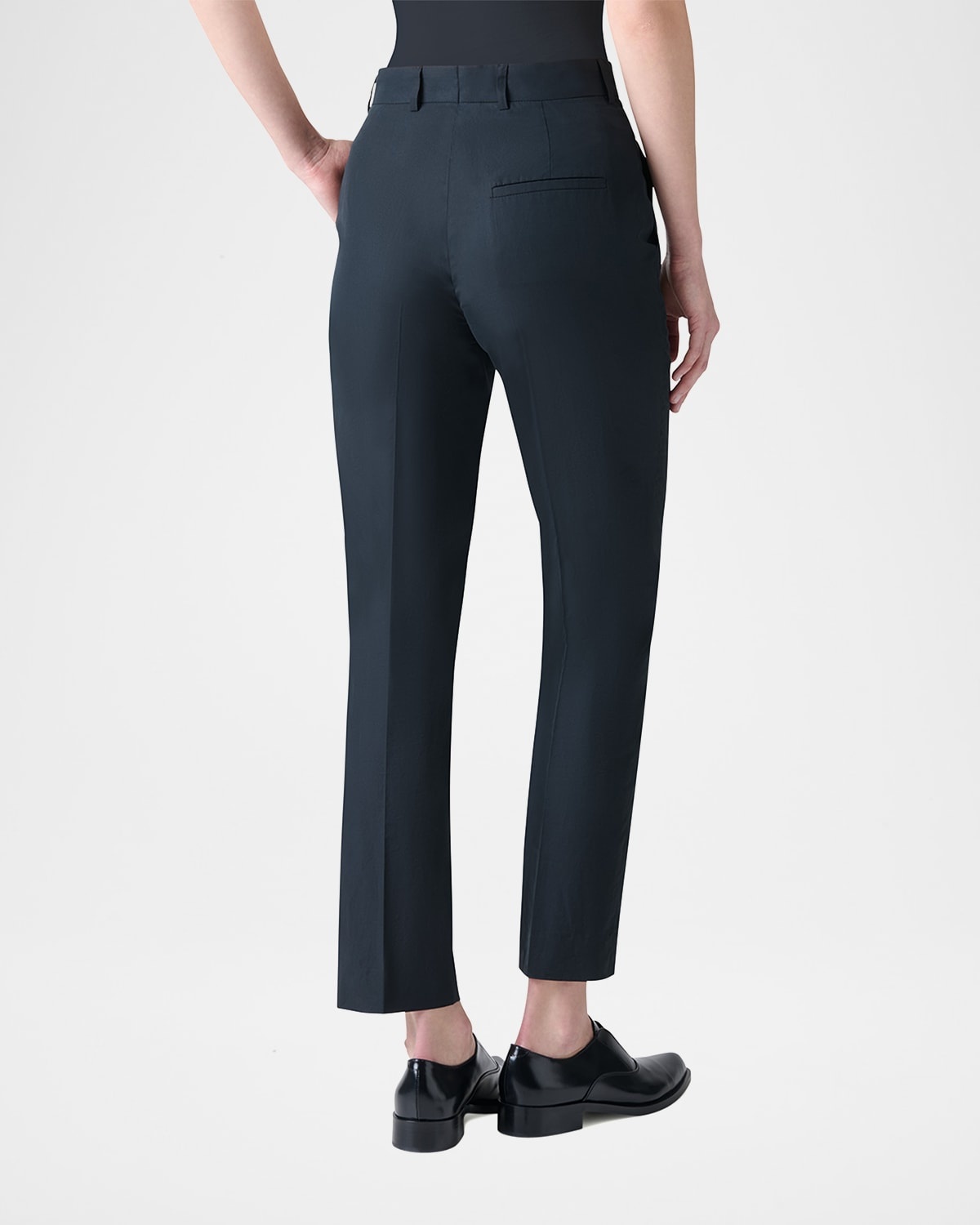 Flavin Cotton Poplin Tapered-Leg Ankle Pants - 3