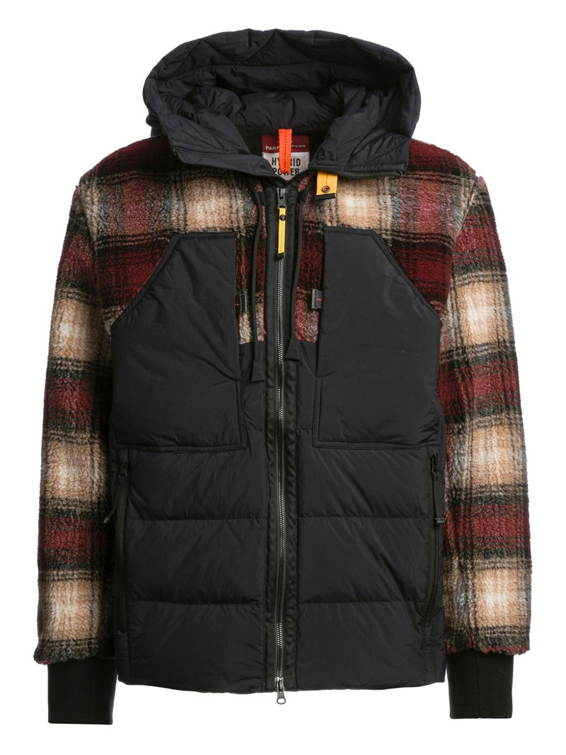 plaid-panel quilted jacket 1
