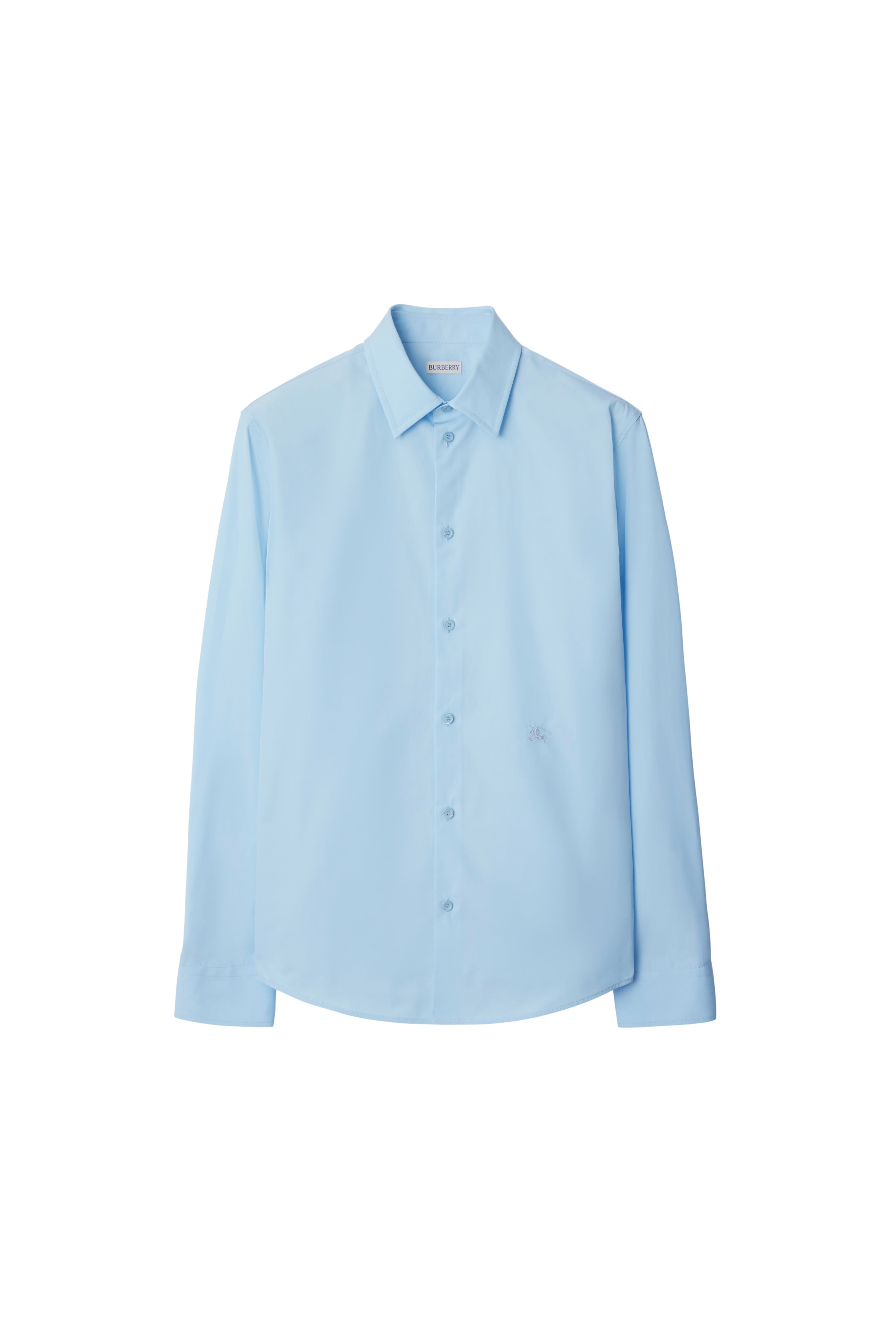 burberry Slim Fit Cotton Poplin Formal Shirt in Neptune Blue at Nordstrom - 2