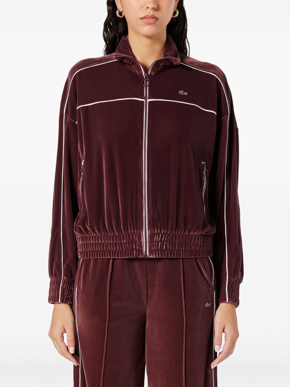 velvet zip sweatshirt - 3