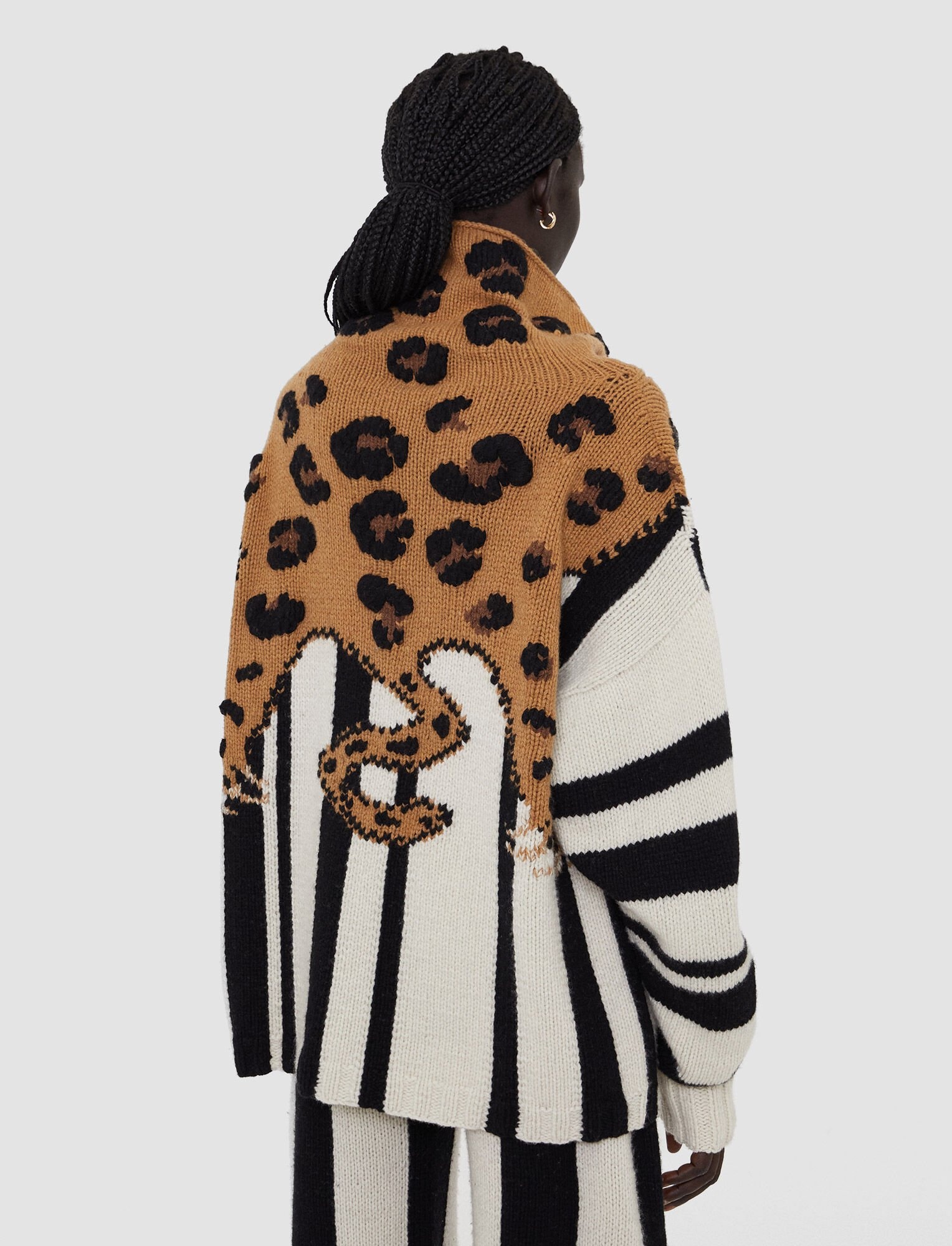 Leopard Knit High Neck Jumper - 4