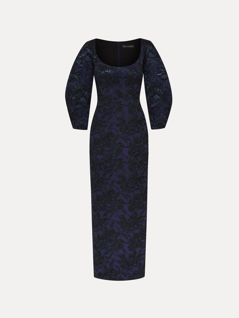 금속 오리치드 JACQUARD COLUM GOWN 1