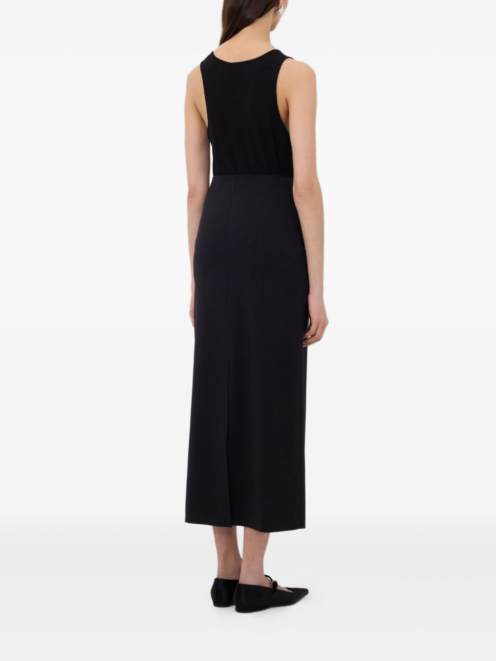 back-vent long straight skirt - 4