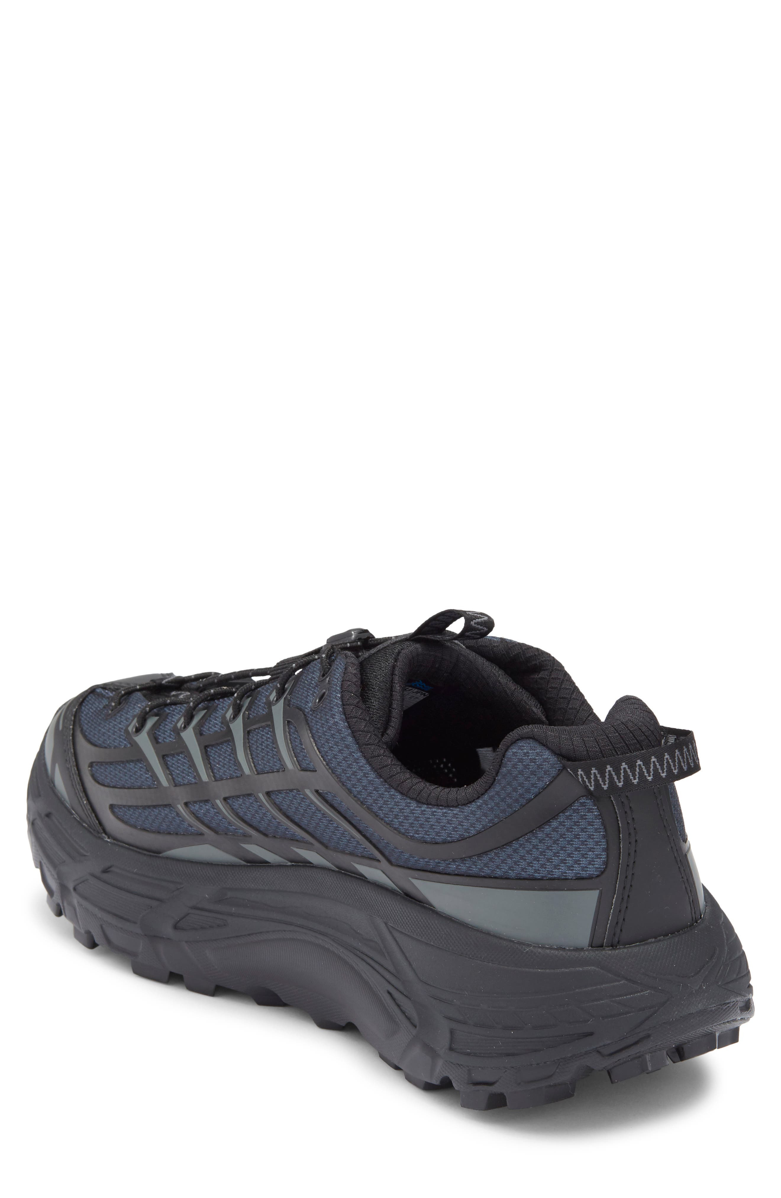 HOKA Mafate Three2 Wordmark Sneaker in Black /Outer Orbit at Nordstrom - 2
