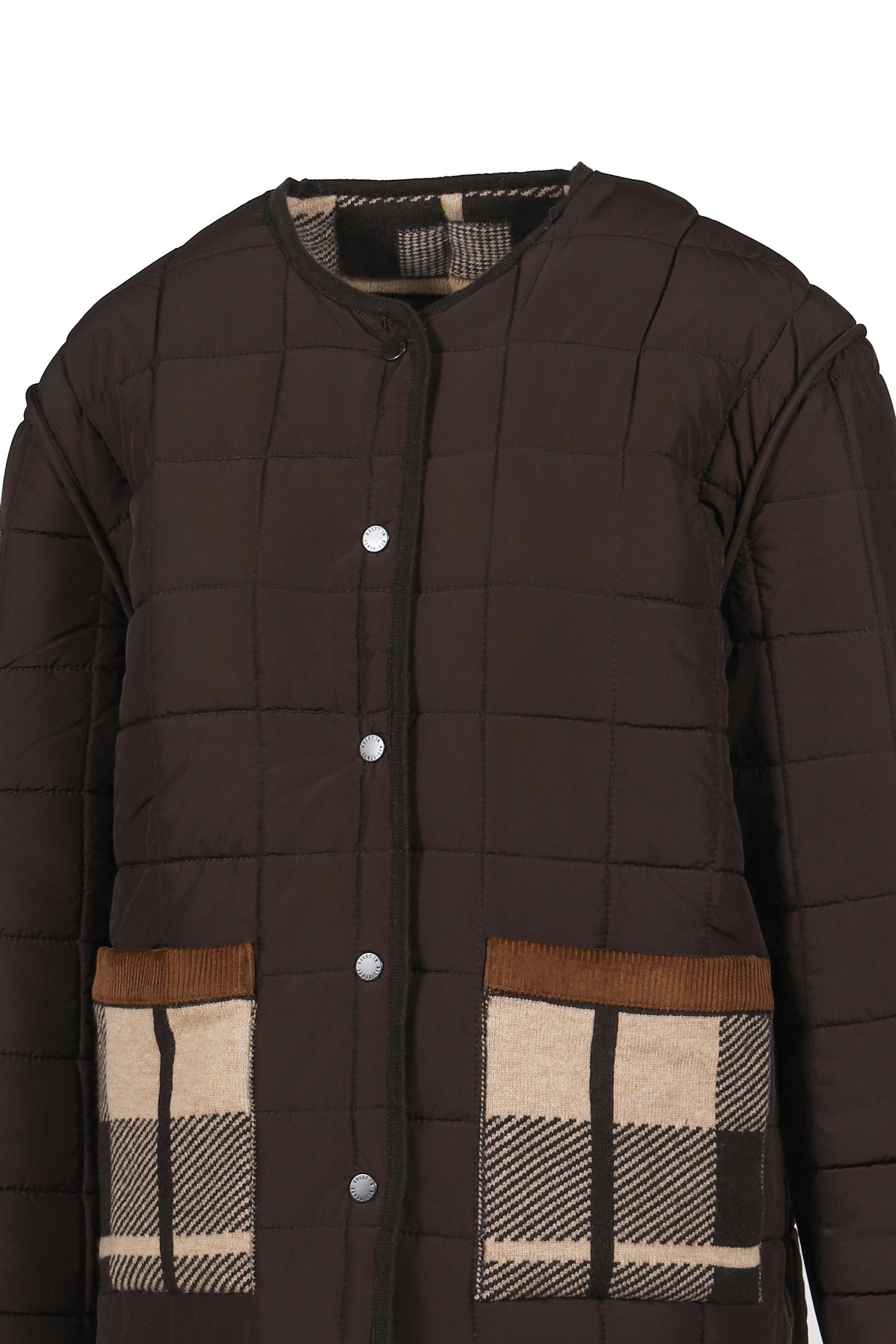 Quilted Plaid Liner Jacket - 15