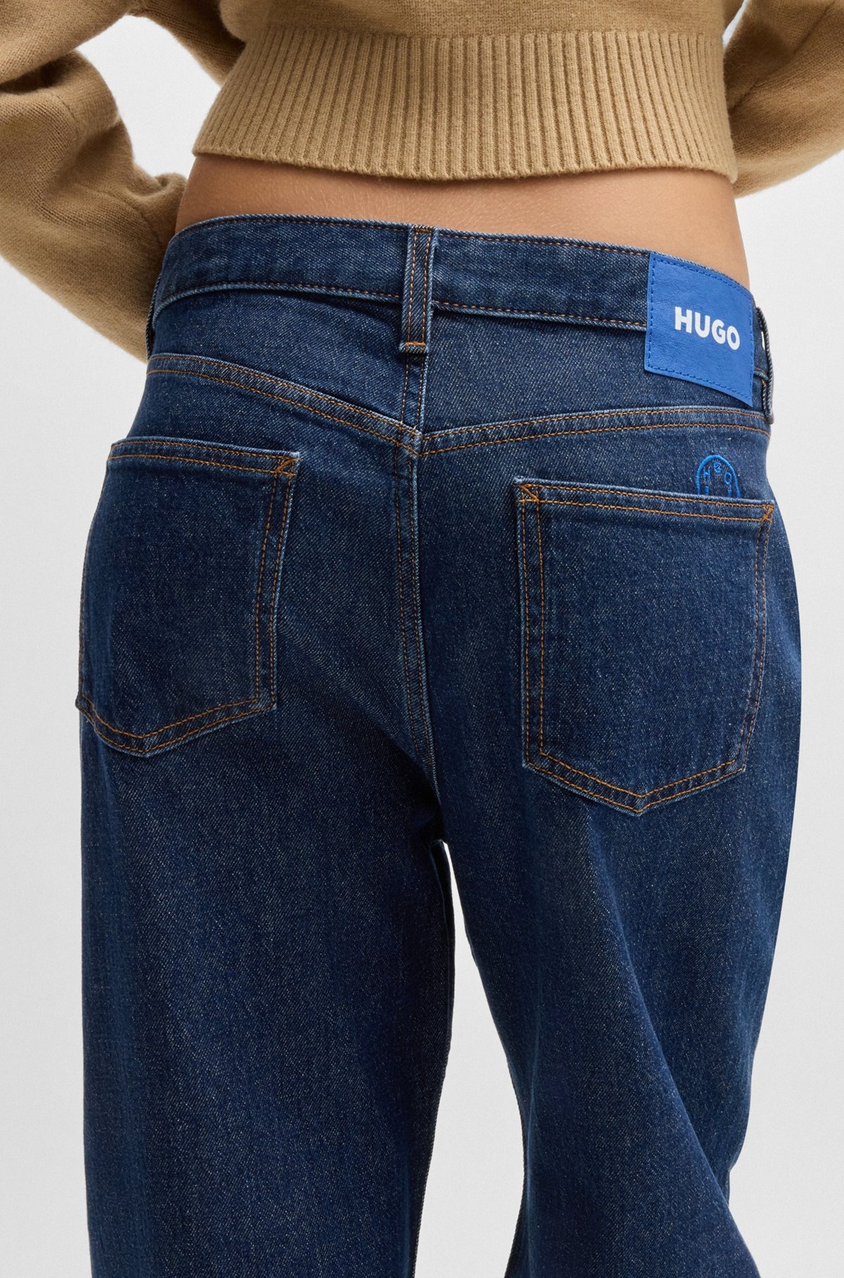 BLUE SALT-AND-PEPPER JEANS IN COMFORT-STRETCH DENIM - 5