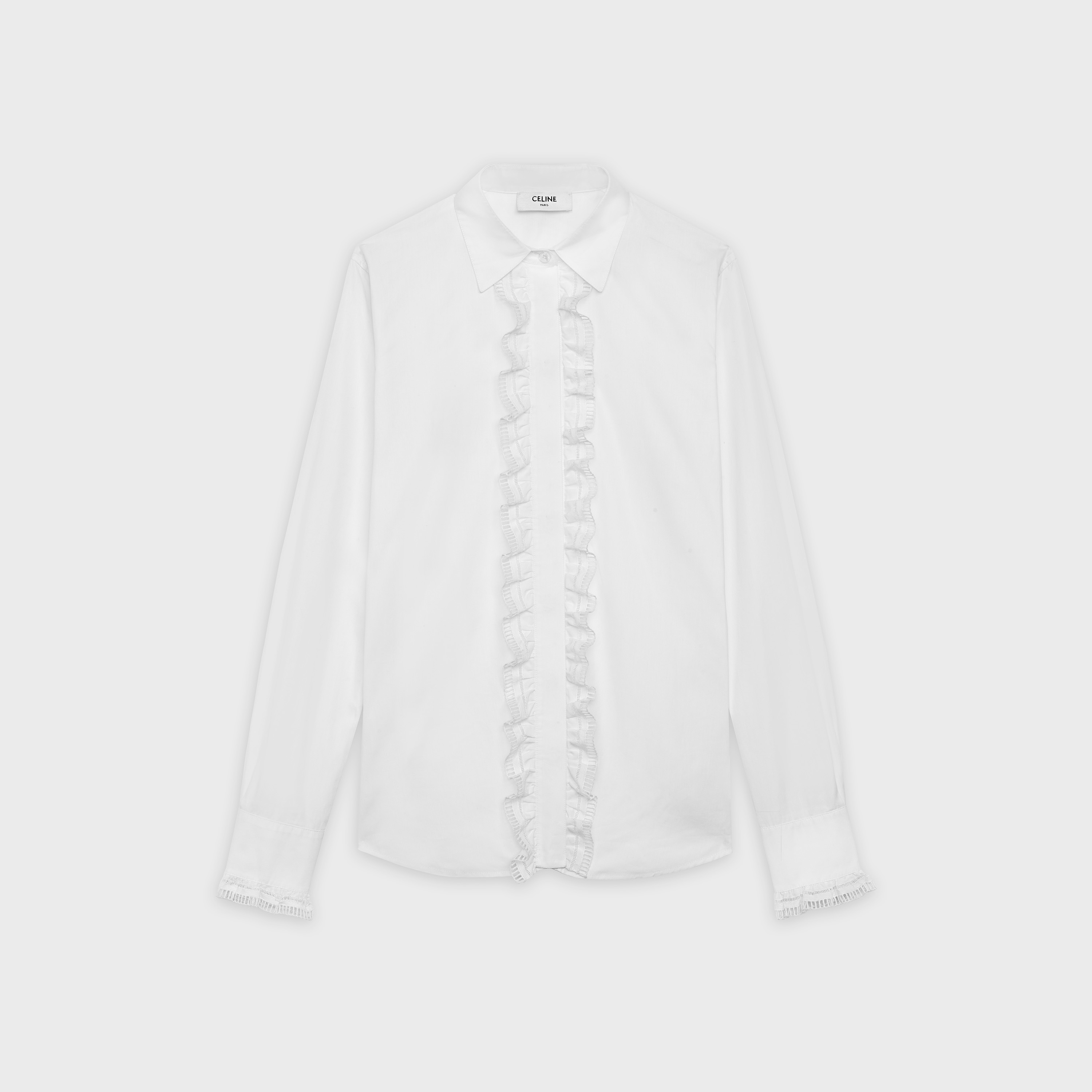 EMBROIDERED BLOUSE IN COTTON POPLIN - 1