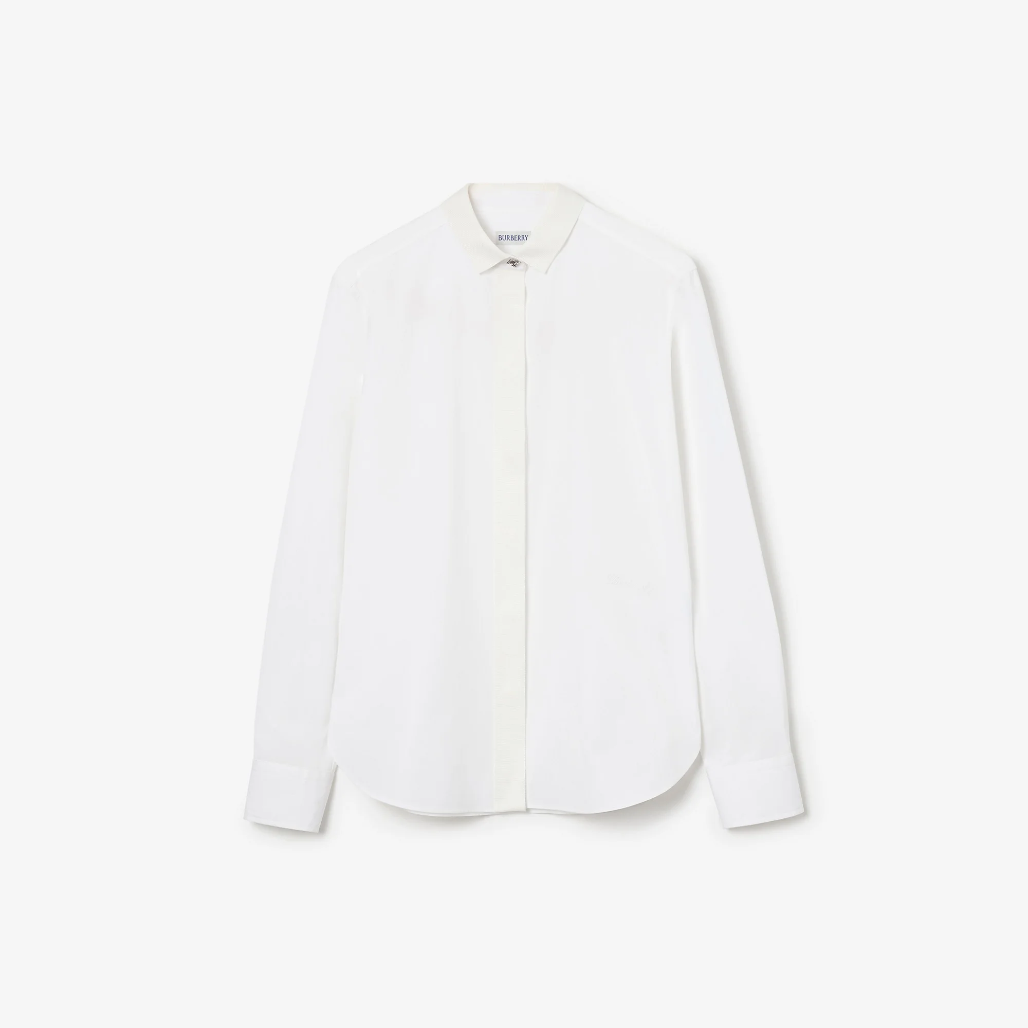 Classic Fit Grosgrain Trim Cotton Shirt - 1