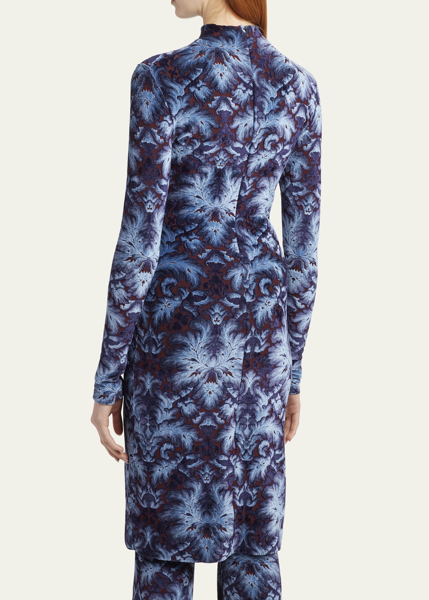 Long-Sleeve Midi Dress - 3