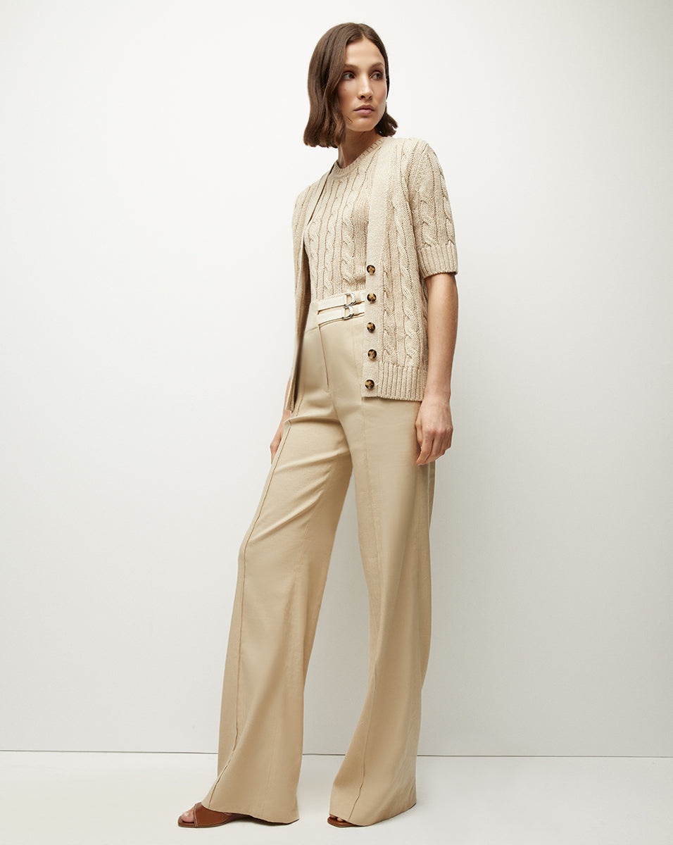 JULIETTA SILK-LINEN CARDIGAN - 3
