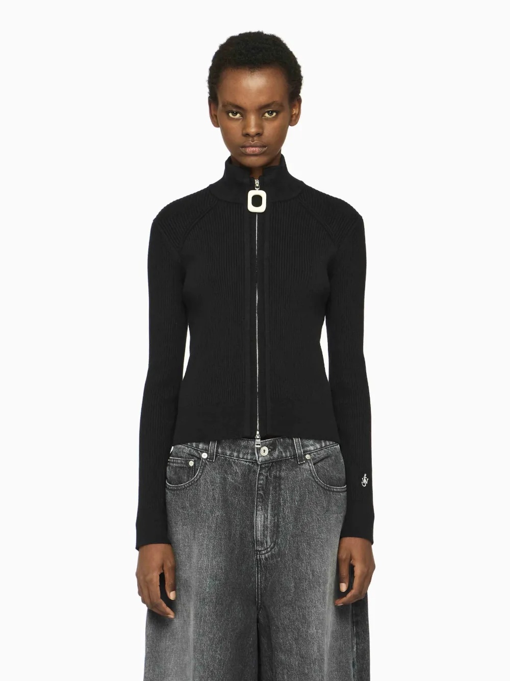 FITTED ZIP UP CARDIGAN - 2