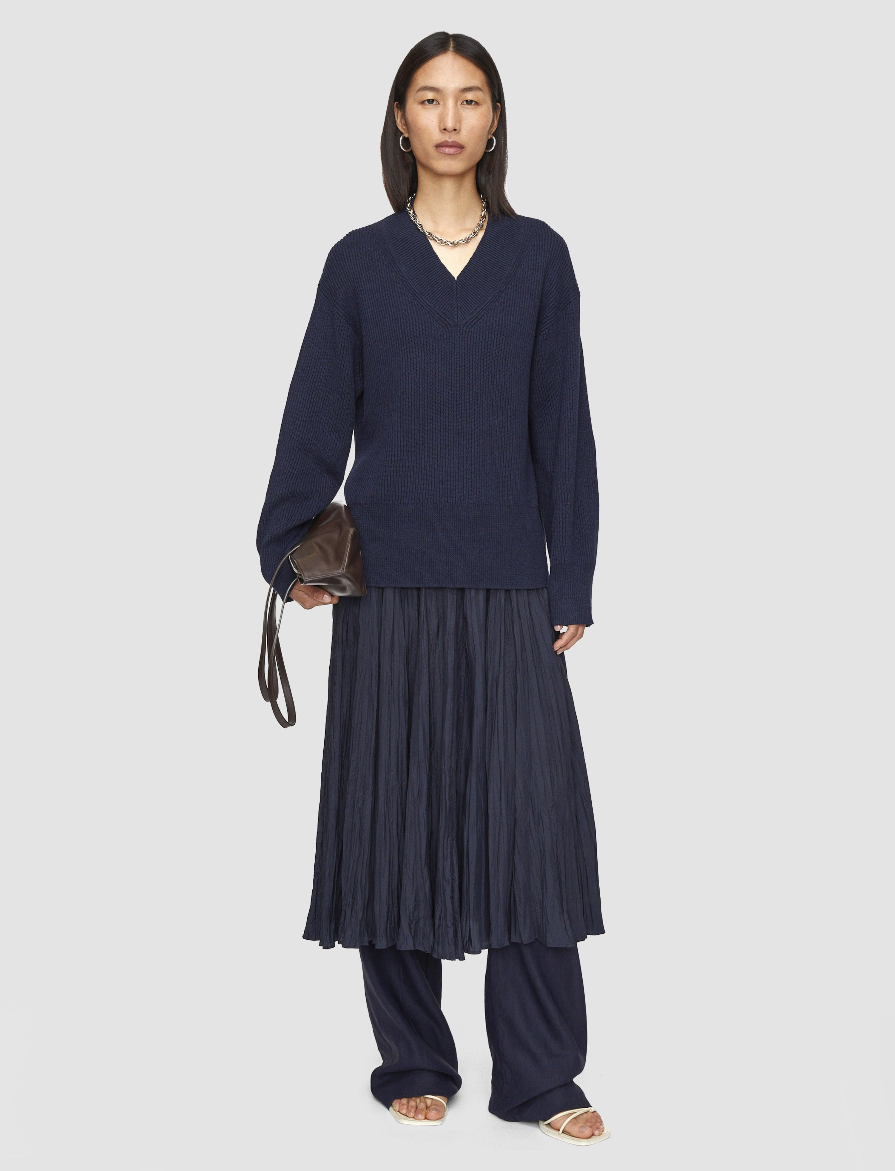 Linen Blend Knit Jumper - 2