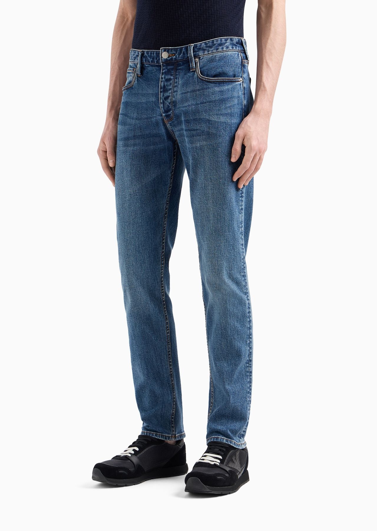 J75 Slim-fit, washed stretch-denim jeans - 2