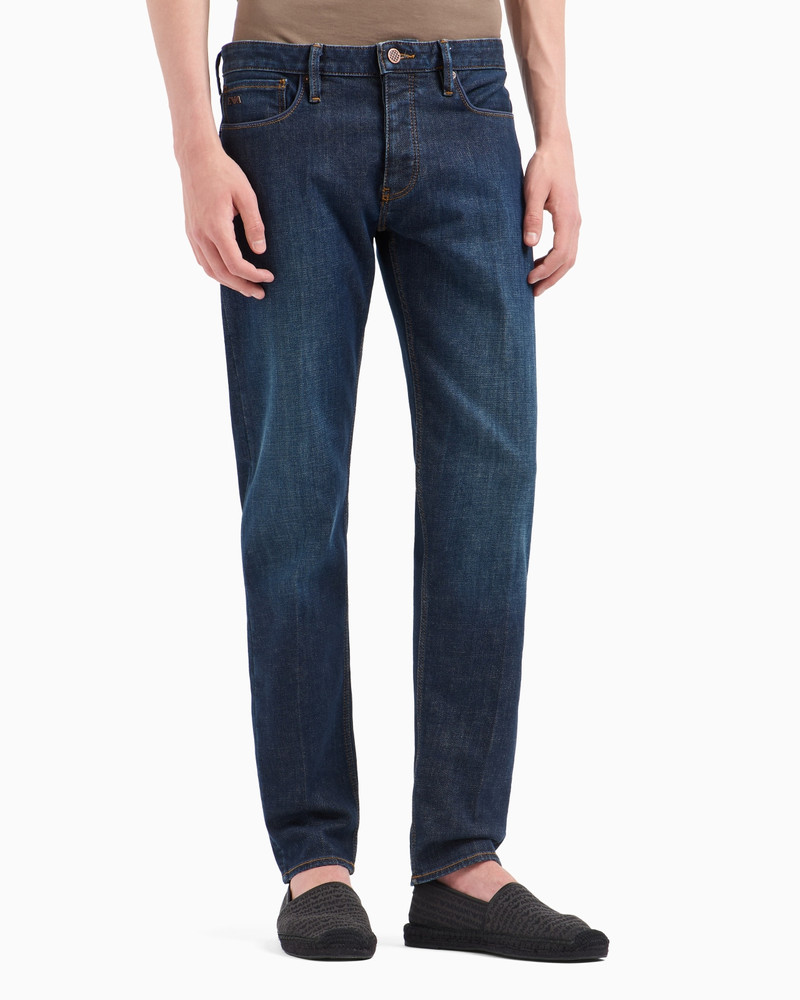 EMPORIO ARMANI J75 SLIM-FIT, RINSE-WASH COMFORT DENIM JEANS outlook
