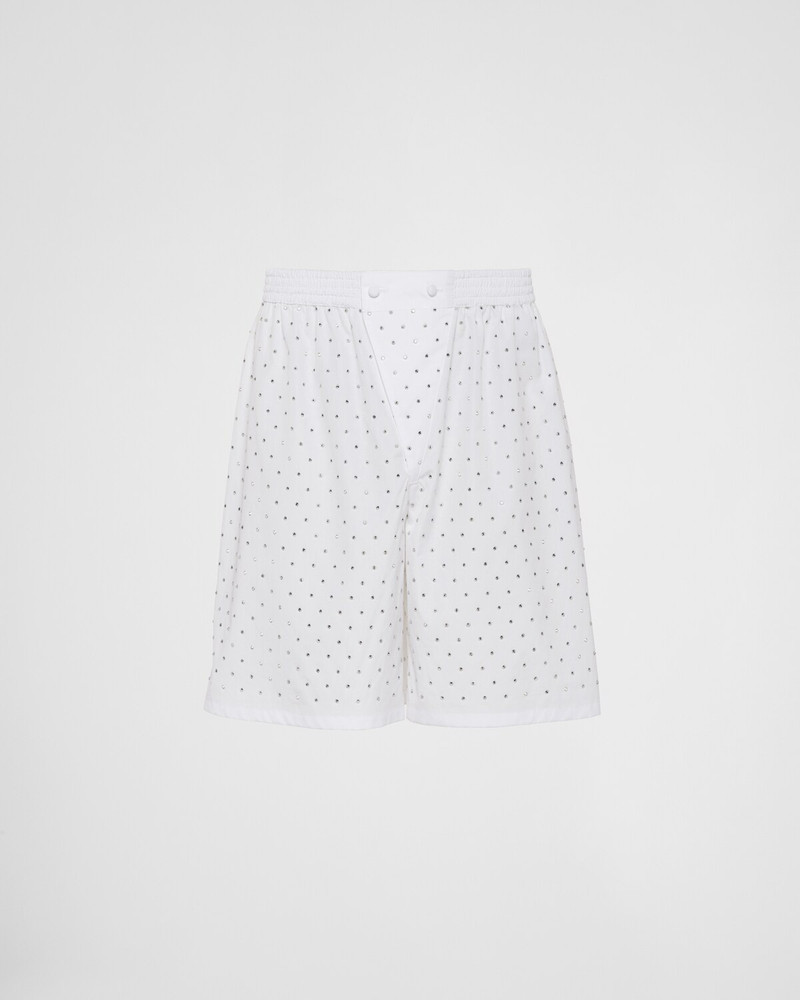 Studded cotton Bermudas 1