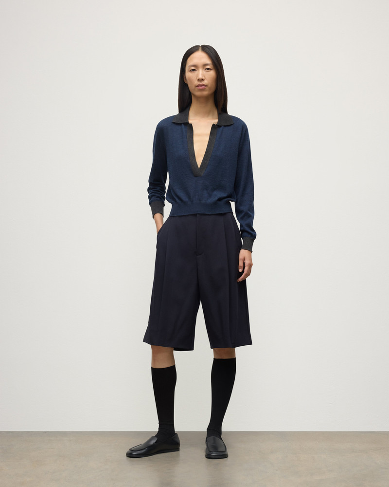 Dee Navy & Grey Superfine Cashmere Shirt 3