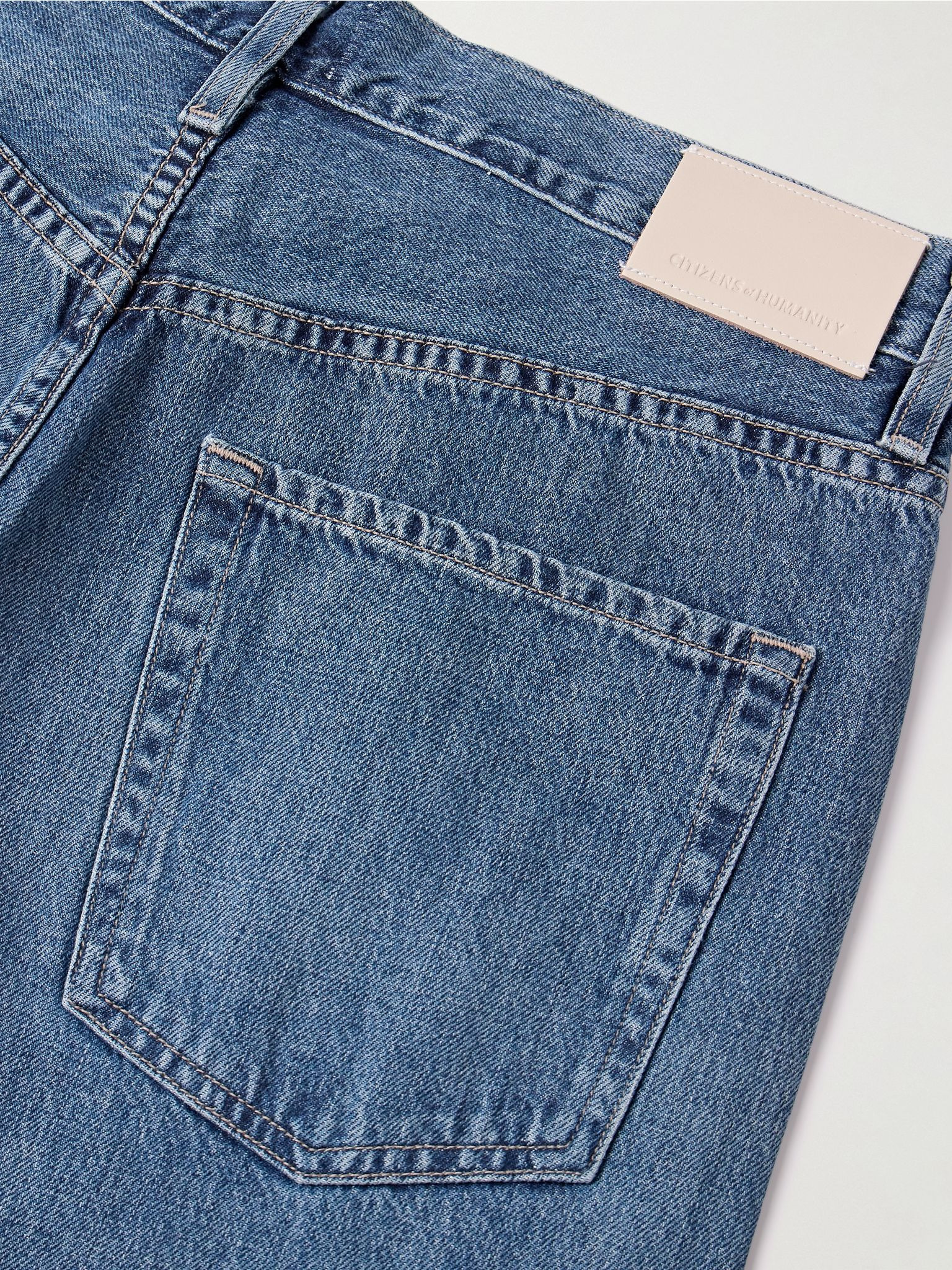 Brynn Drawstring mid-rise wide-leg jeans Dark denim - 6