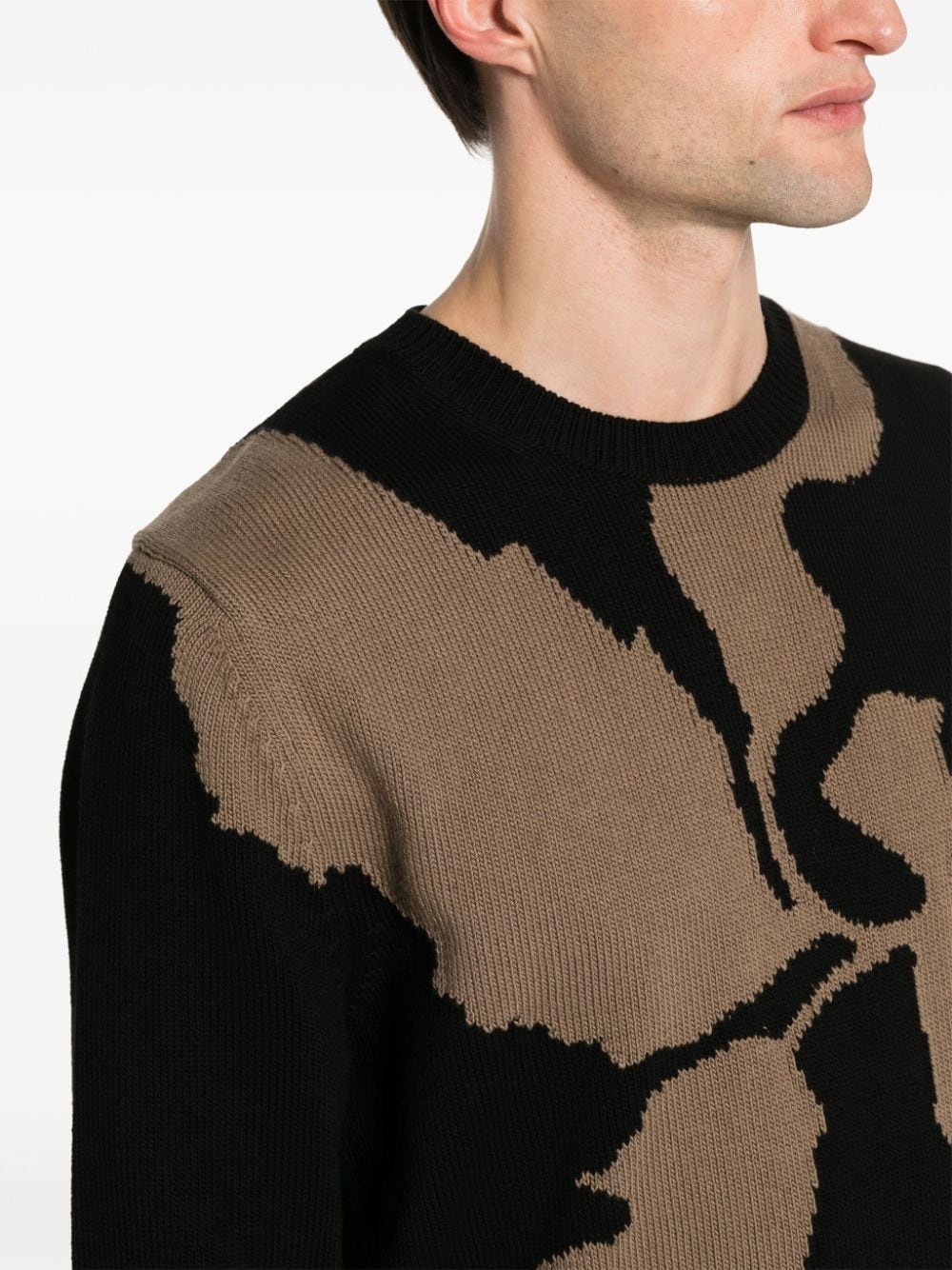intarsia-knit cotton jumper - 5
