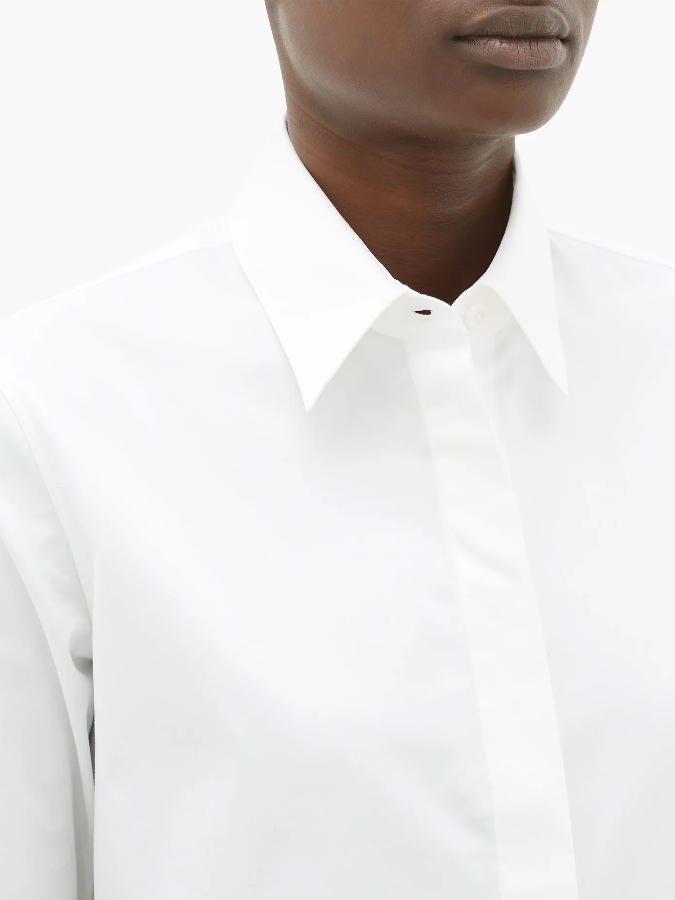 Amos point-collar cotton-poplin shirt - 4