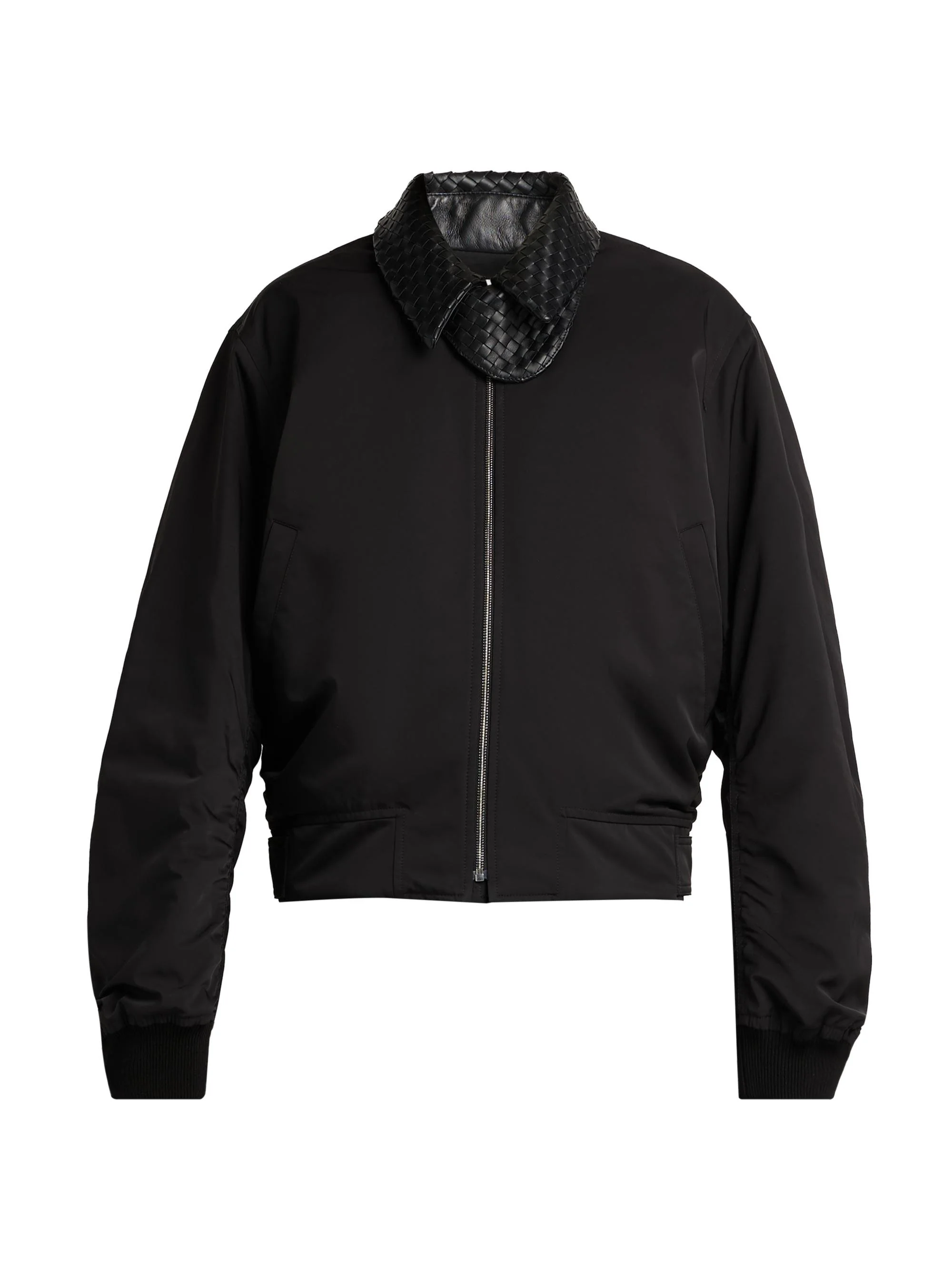 Men's Nylon-Cotton Twill Jacket - Double Black - 1