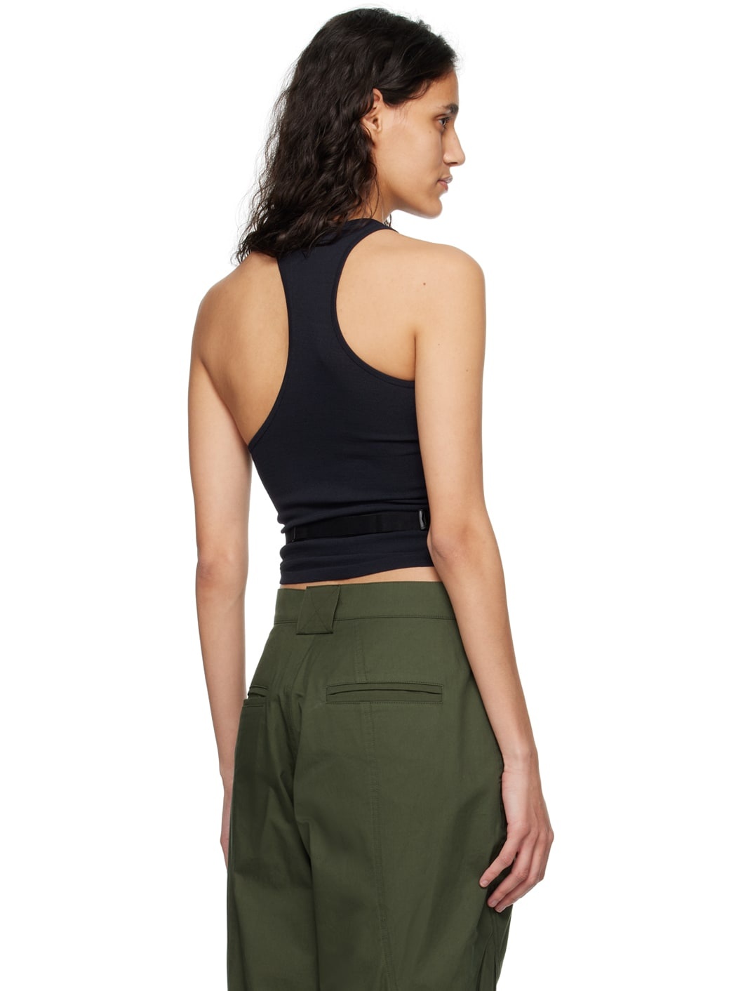 Navy Crescent Knit Tank Top - 3