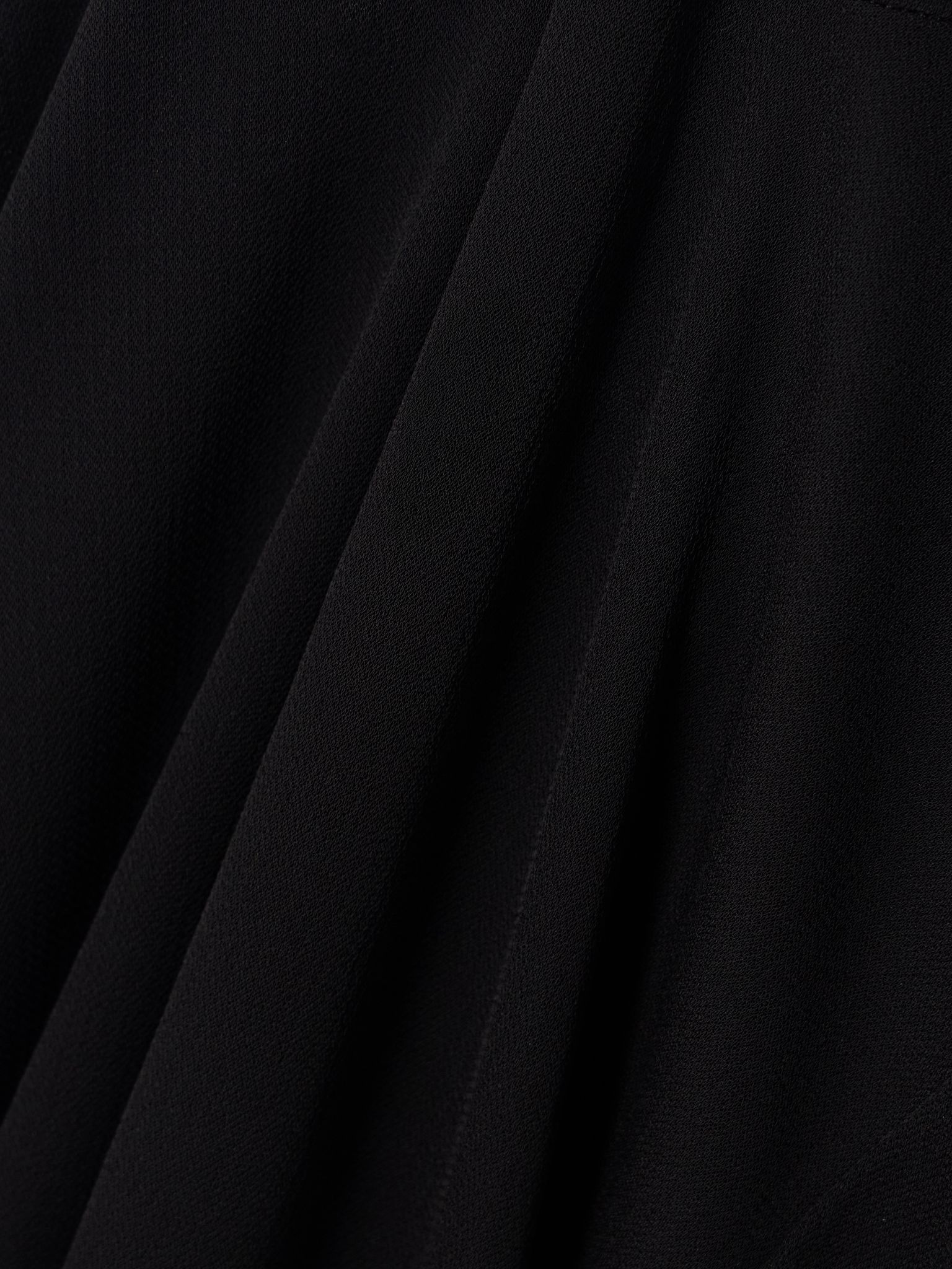 Open-back jersey turtleneck midi dress Black - 4