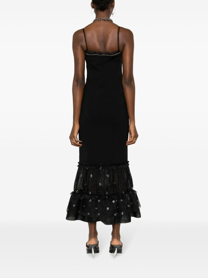 eyelet-embellished flared maxi dress 4