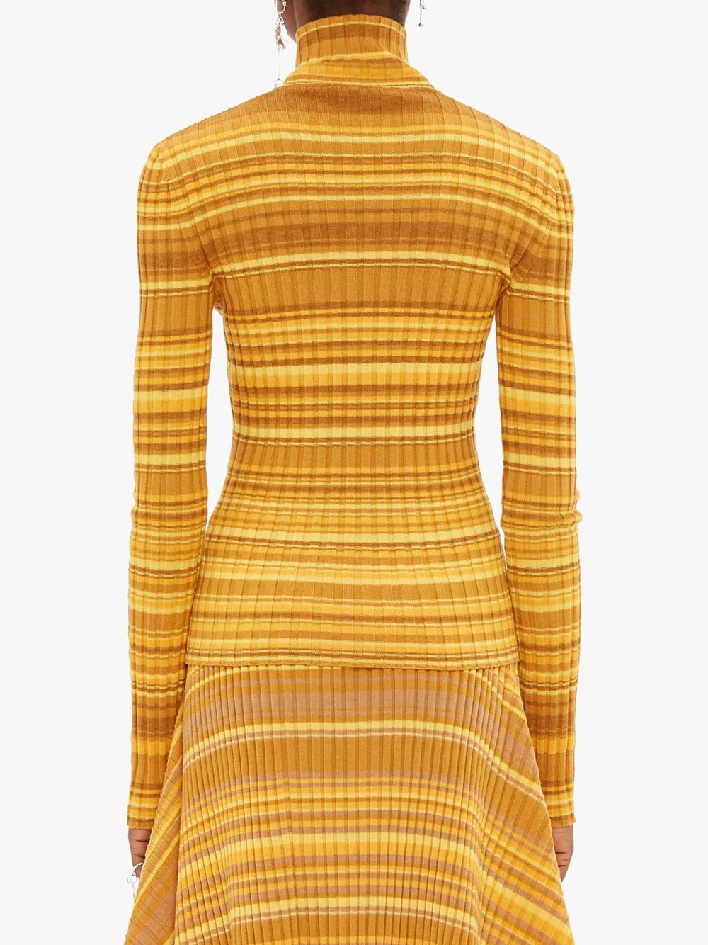 Neckbang ribbed striped jumper - 4