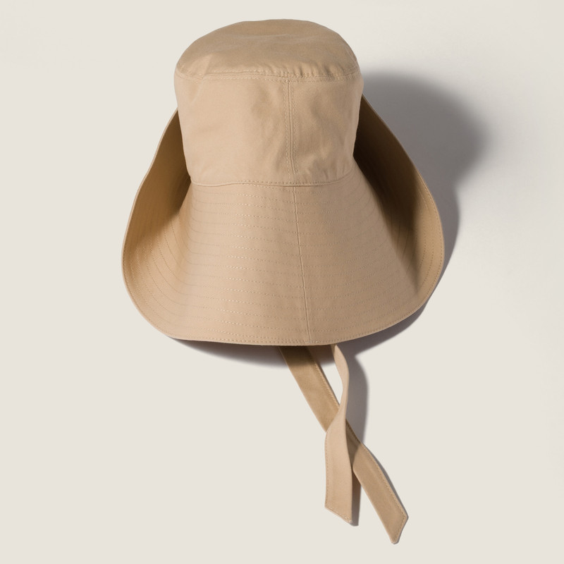 Miu Miu Wide-brimmed poplin bucket hat outlook