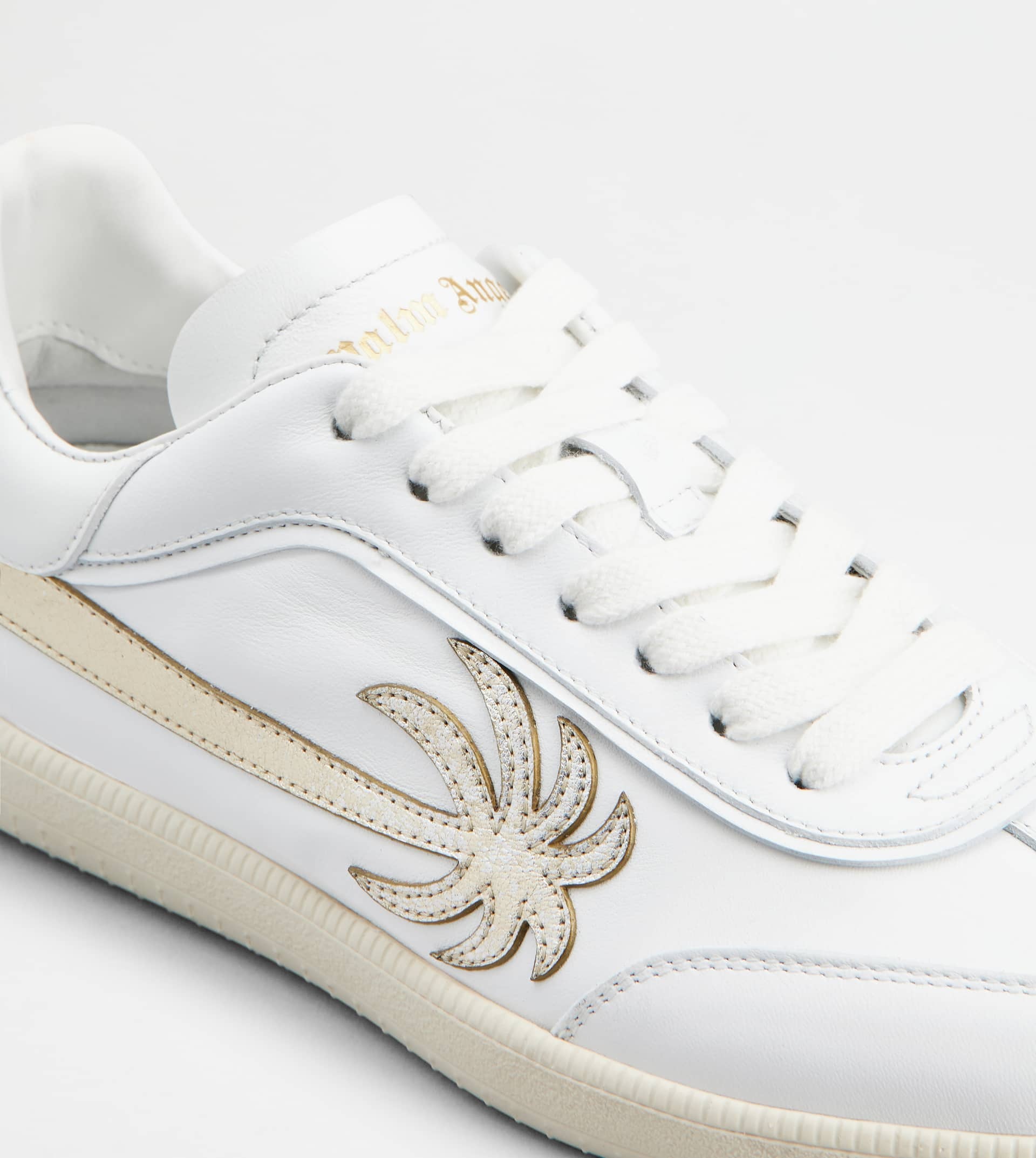 TOD'S TABS SNEAKERS PALM ANGELS IN LEATHER - WHITE, GOLD - 5