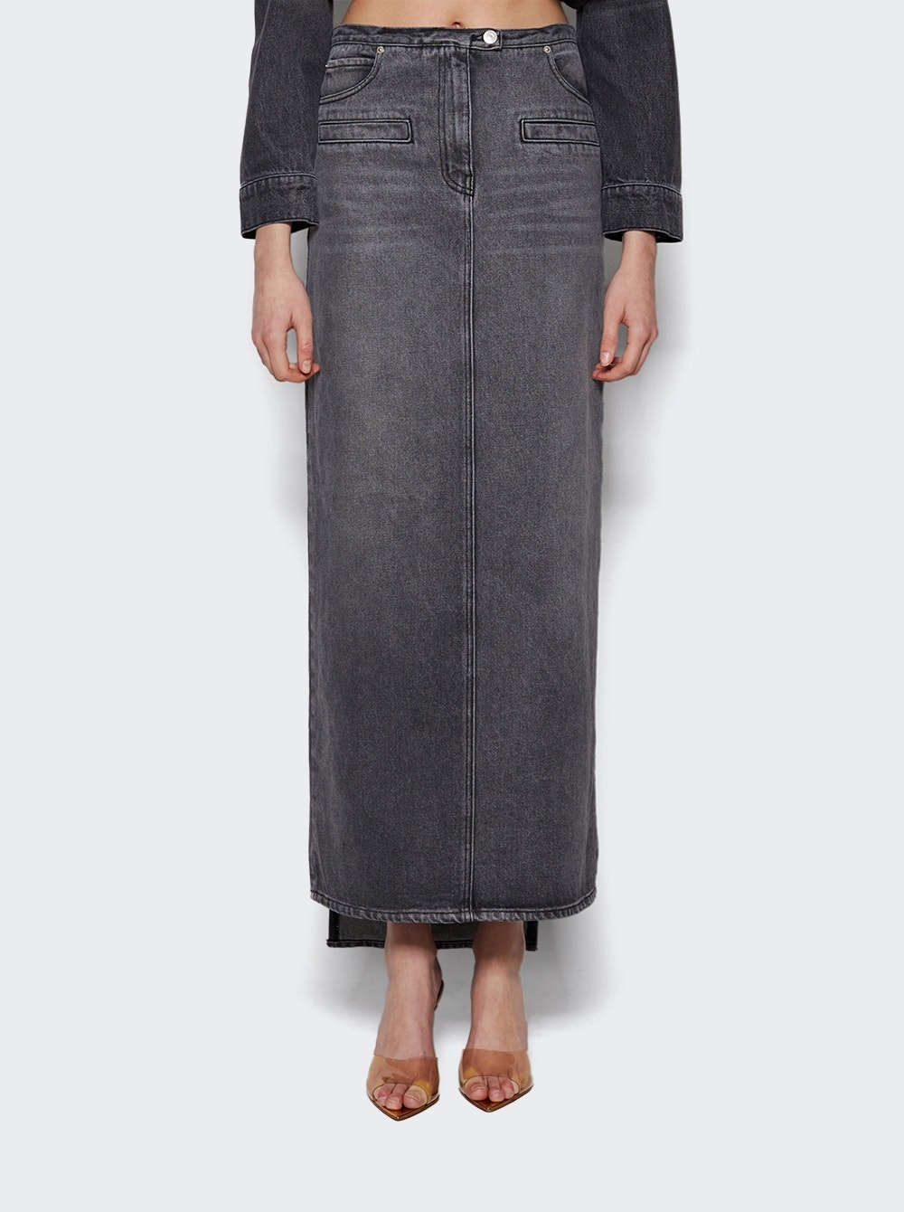 Heritage Long Skirt Stonewashed Grey - 3