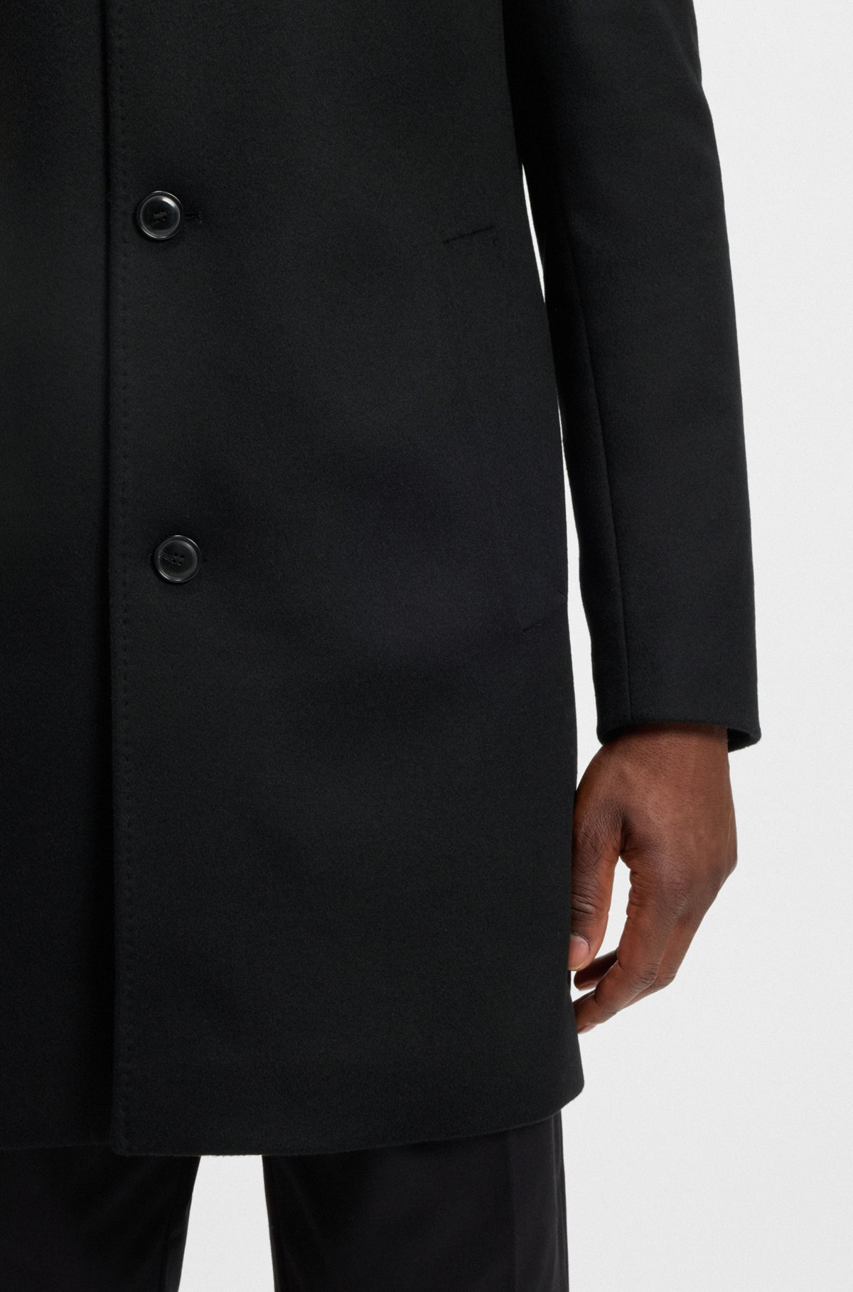 SLIM-FIT COAT IN WOOL AND CASHMERE - 6