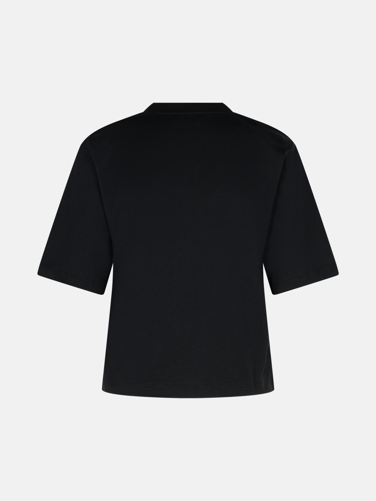 BLACK COTTON T-SHIRT - 3