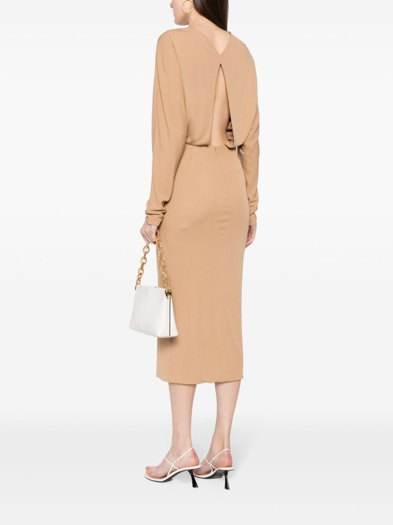 KHAITE The Trina open-back midi dress outlook