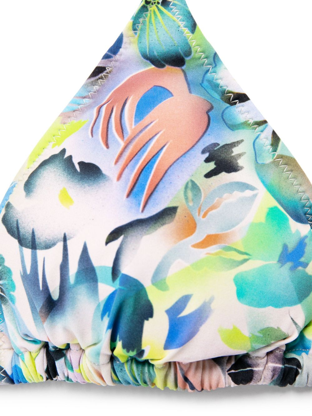 tropical-print bikini top - 3