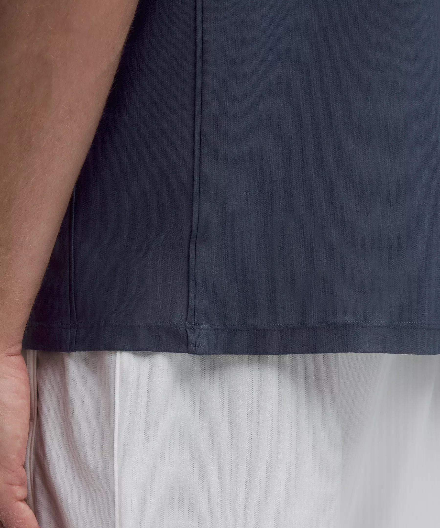 UV-Protective Striped Mesh Tennis T-Shirt - 6
