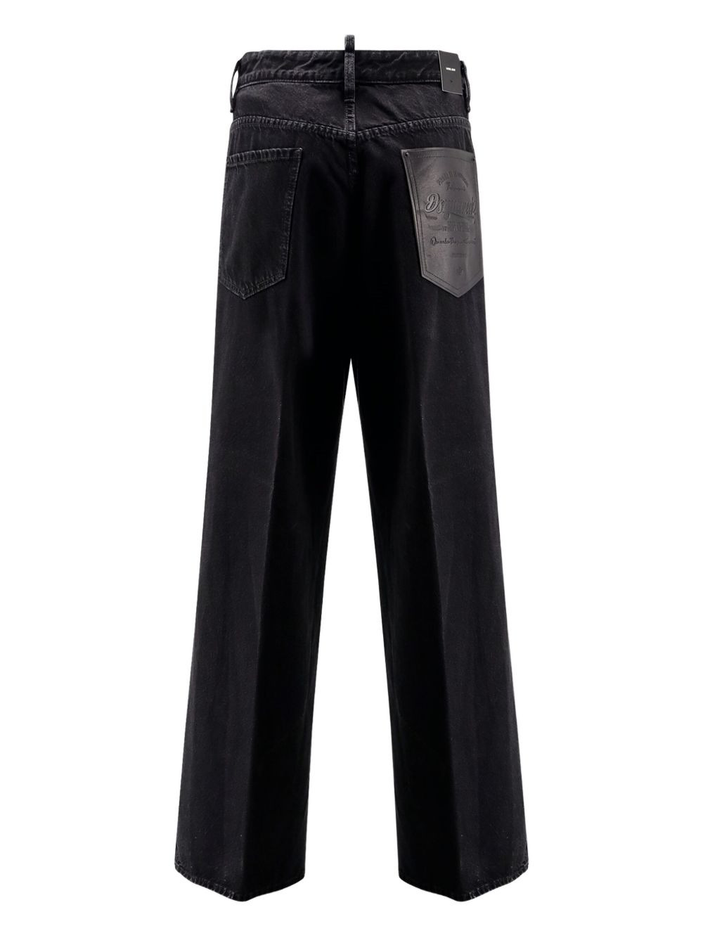 leather-patch jeans - 2
