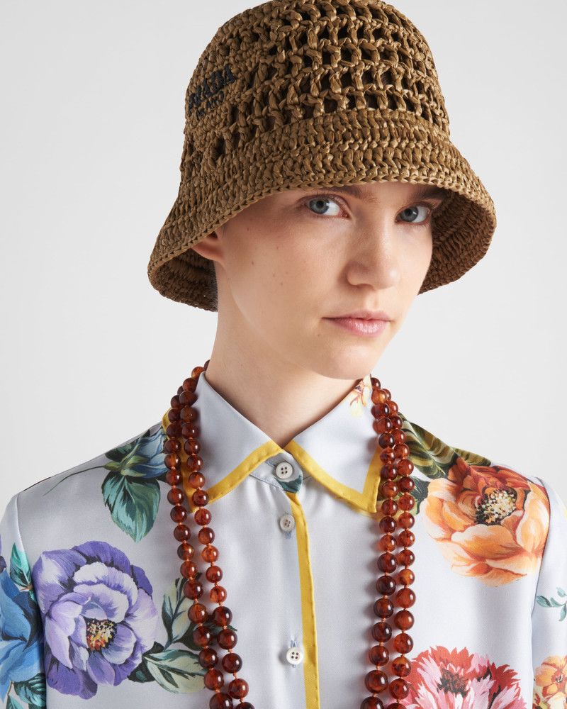 Prada Woven fabric bucket hat outlook