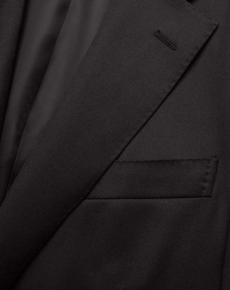 Black lined wool suit 5