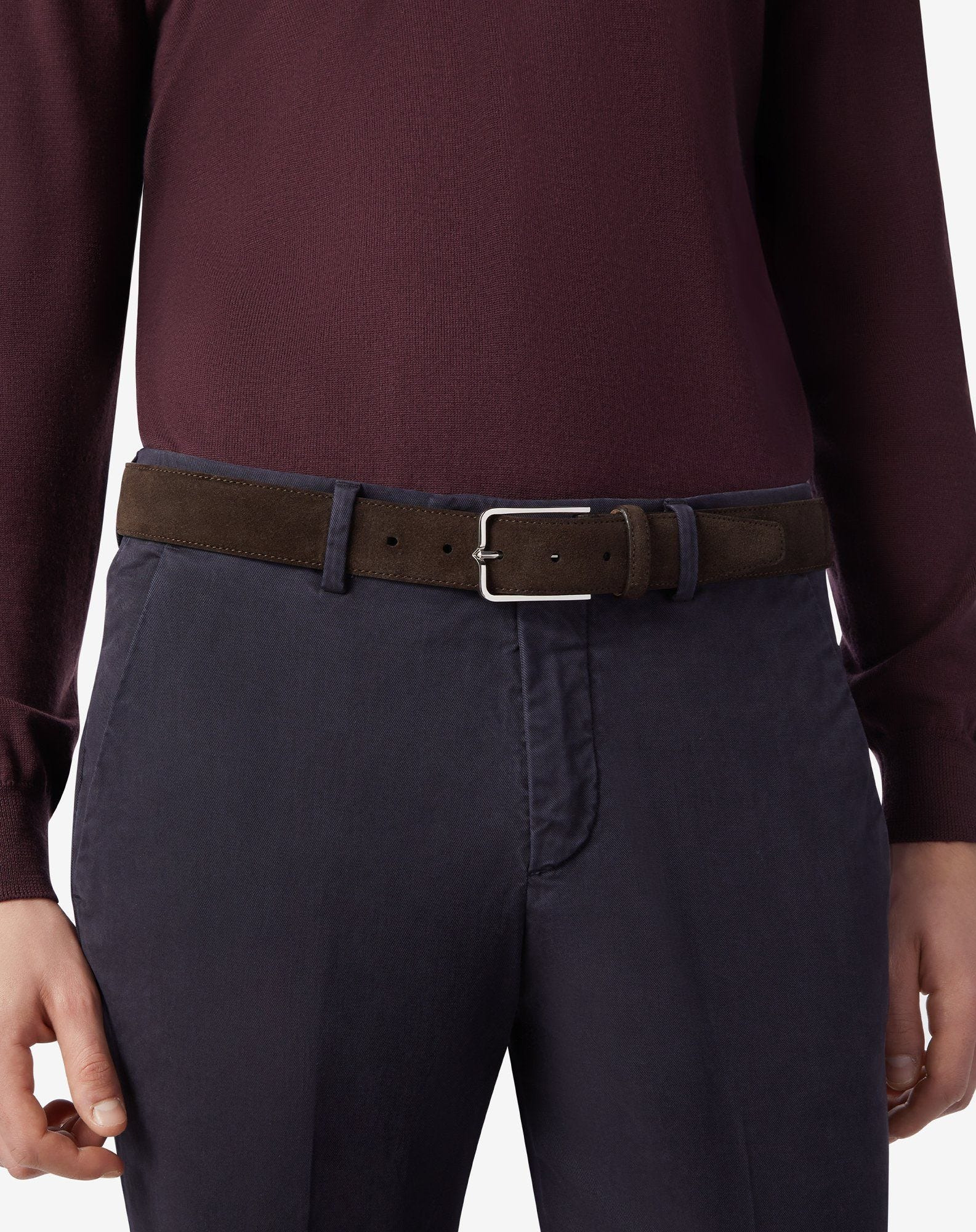 Dark brown suede belt - 3