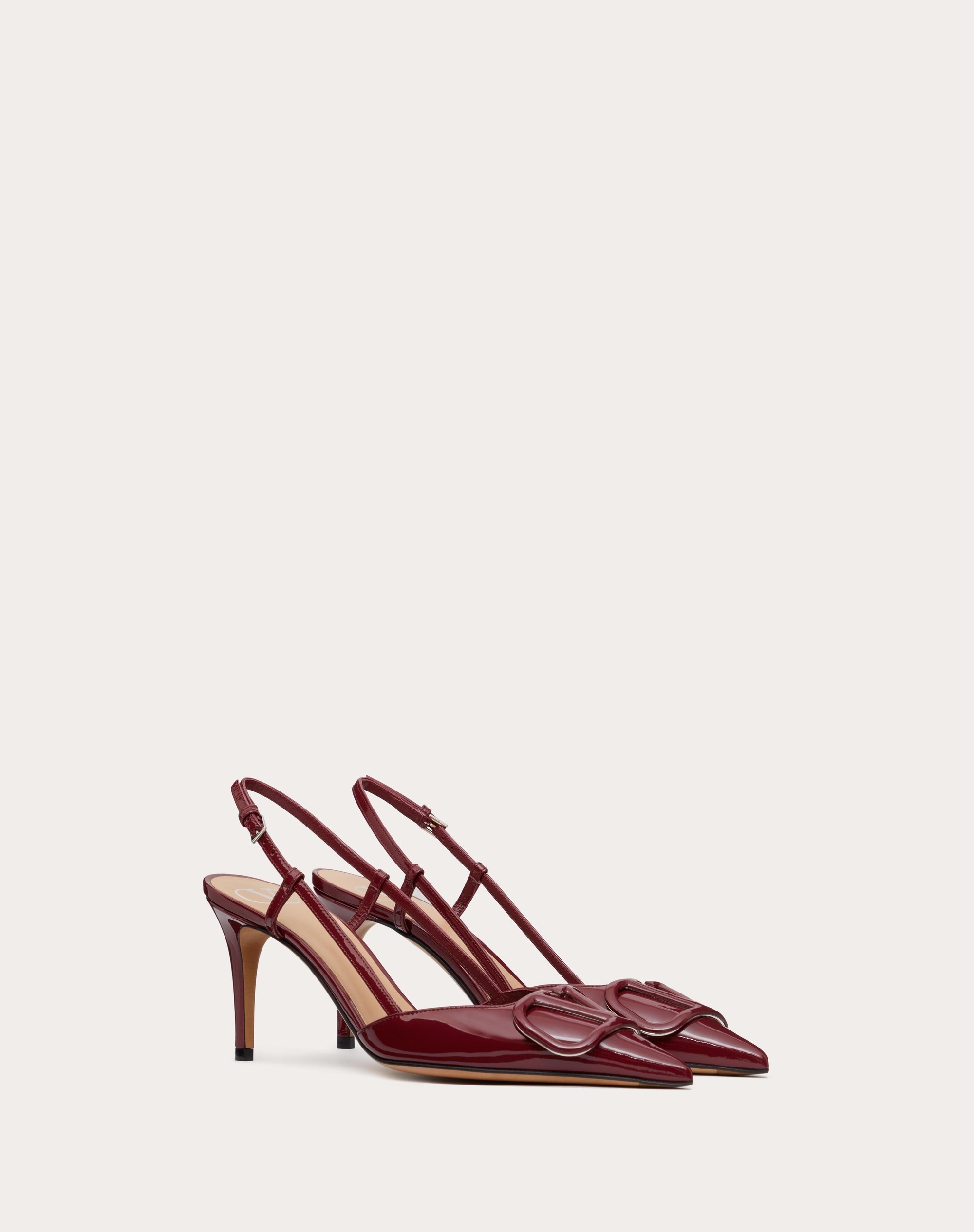 vlogo signature black red calfskin slingback platform pump 120mm