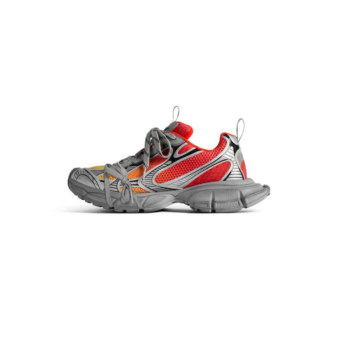 Men's 3xl Gradient Sneaker  in Red/orange/grey/black - 4