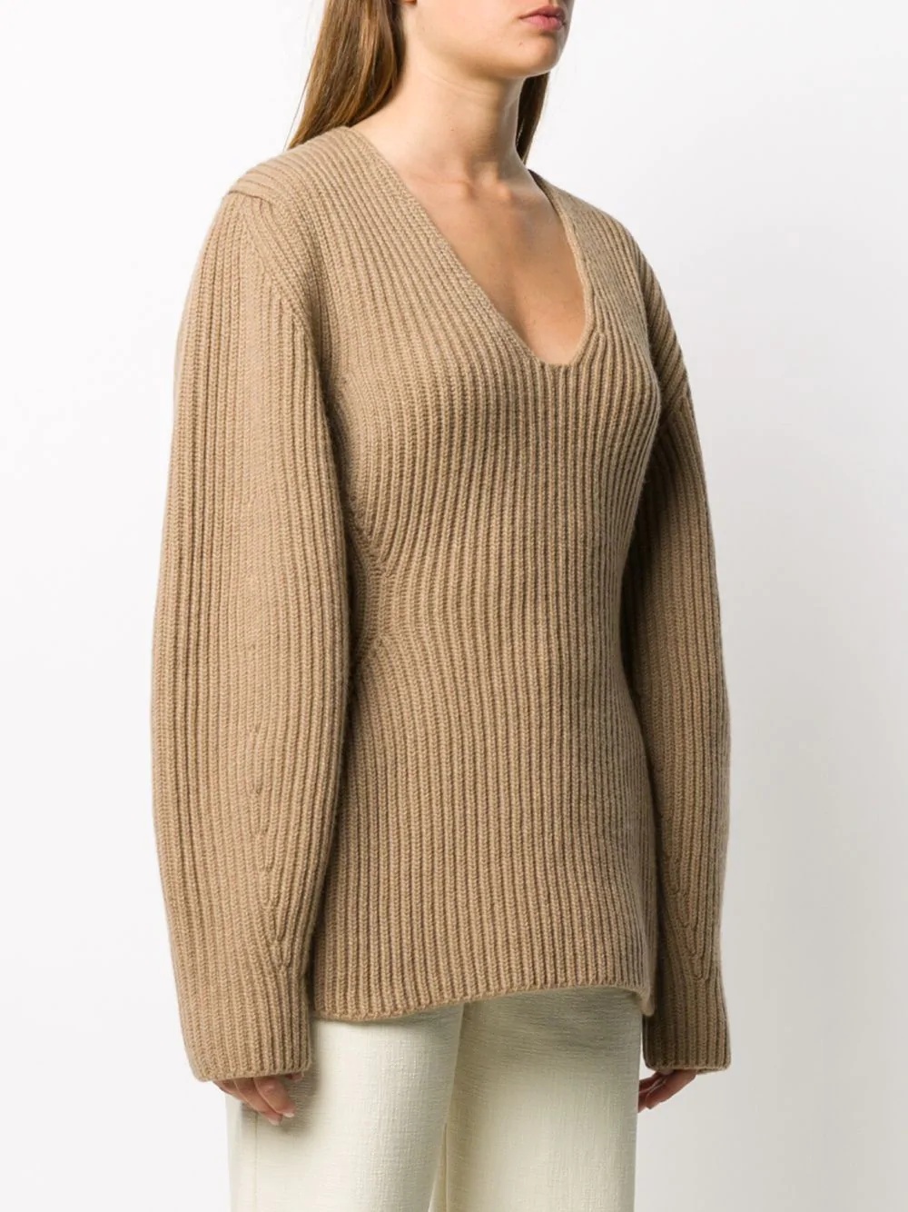 chunky ribbed wool jumper - 3