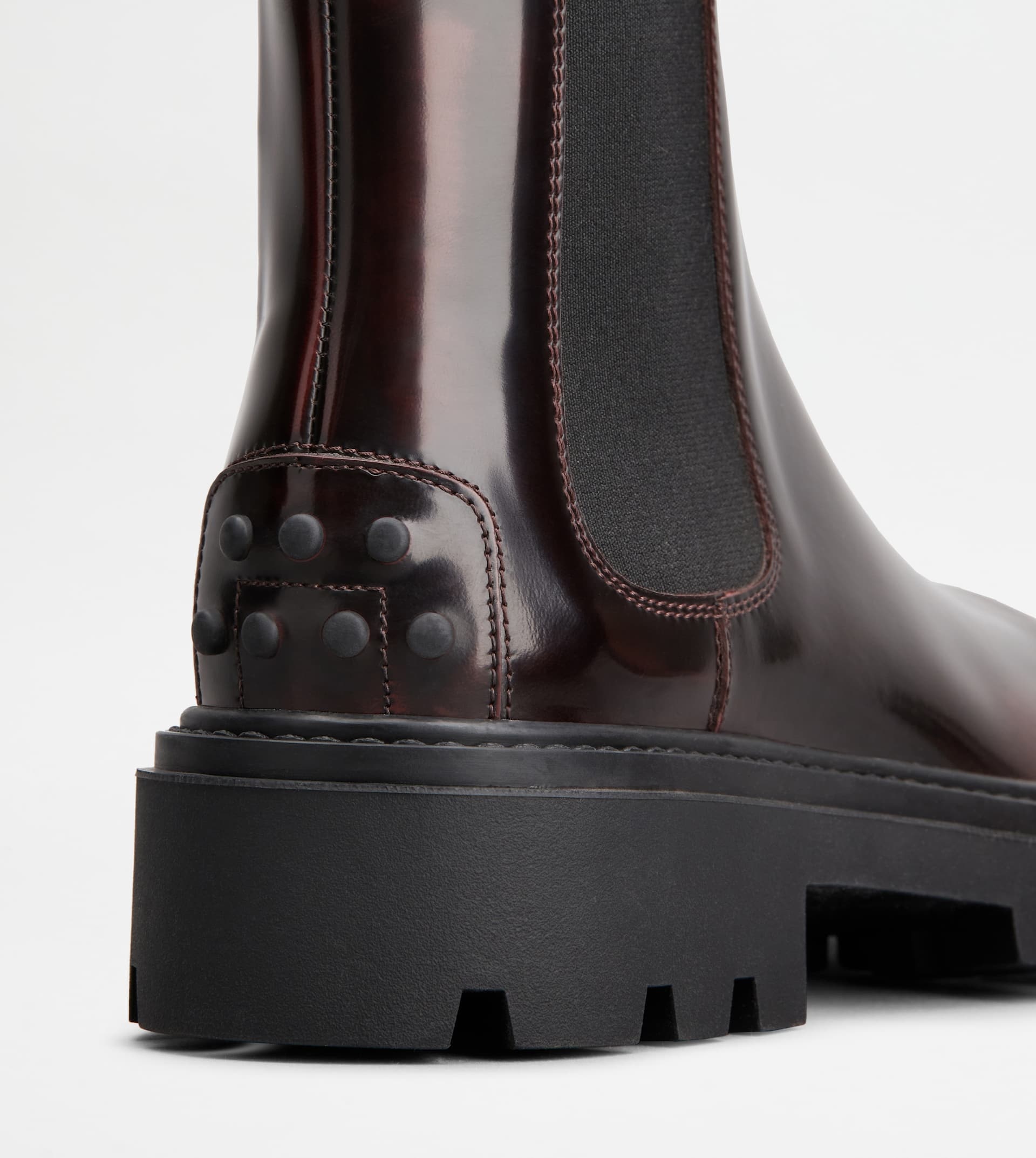 TOD'S CHELSEA BOOTS IN LEATHER - BURGUNDY - 5