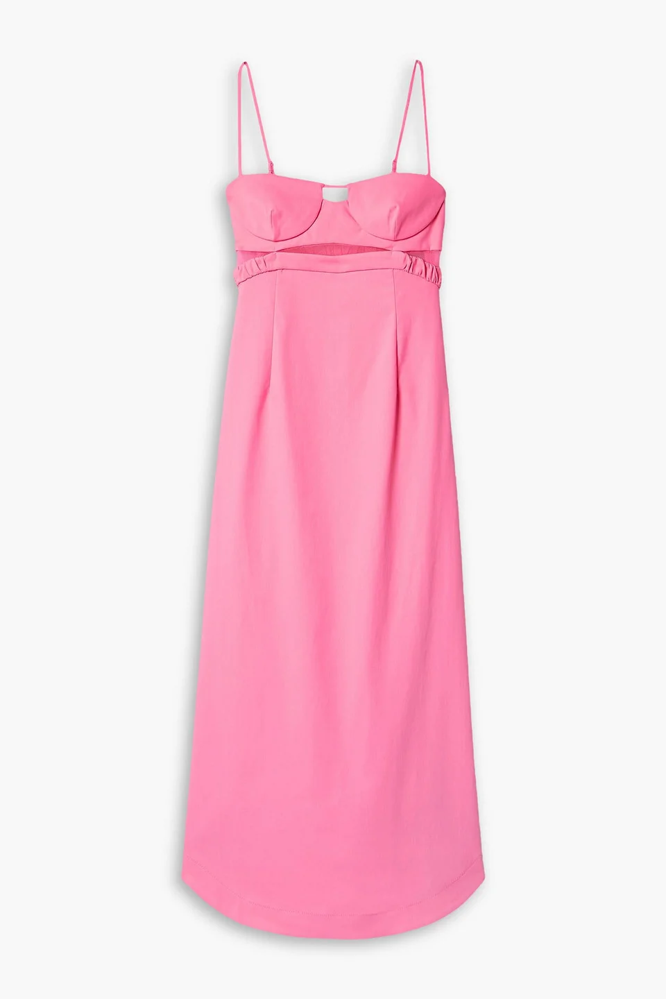 Alessi mesh-trimmed stretch-poplin midi dress - 1