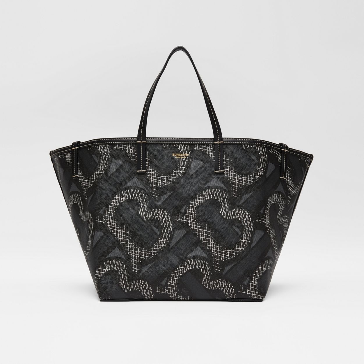 Mini Monogram Print E-canvas Beach Tote - 1