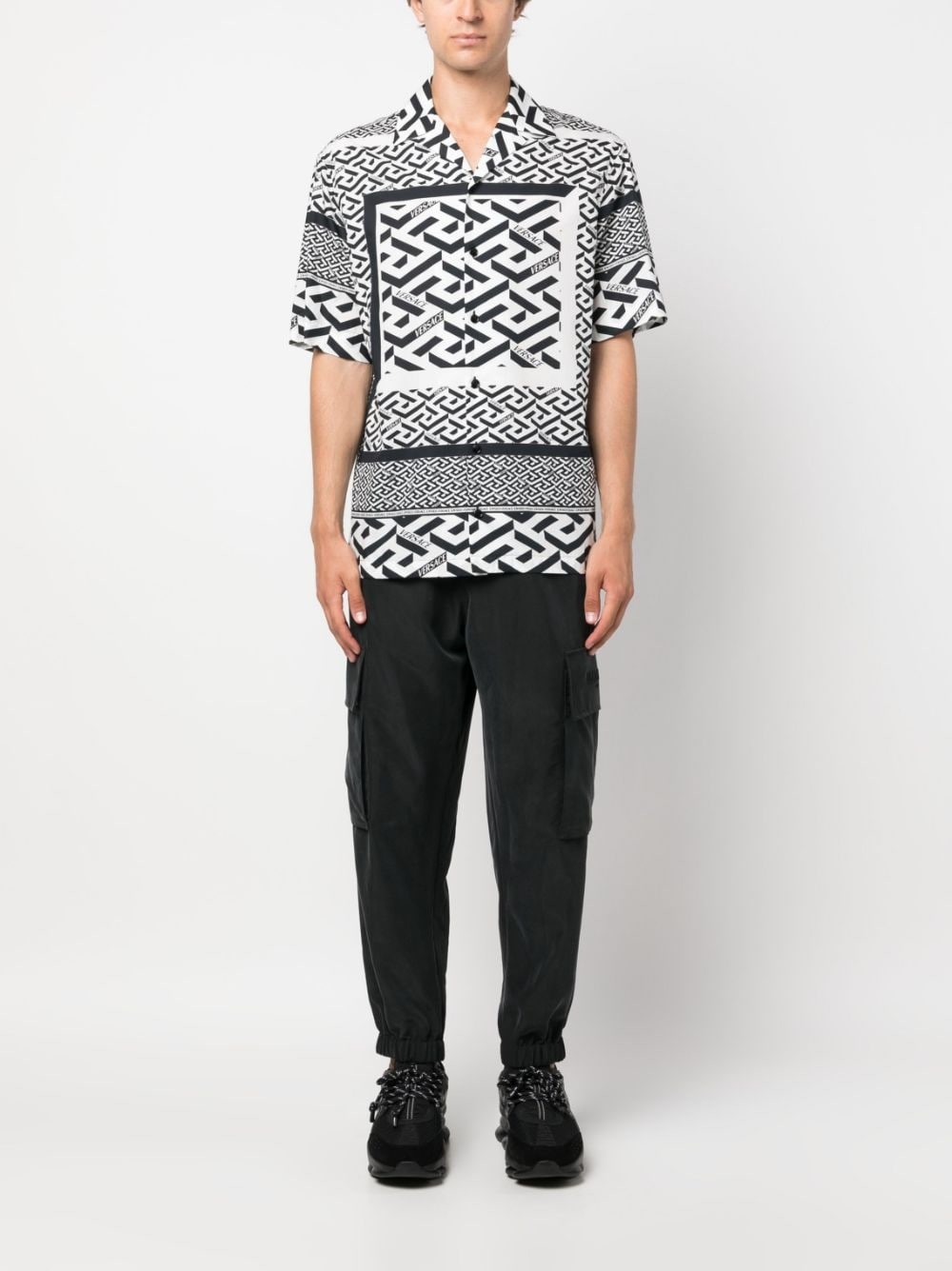 embossed-logo modal-blend cargo pants - 2