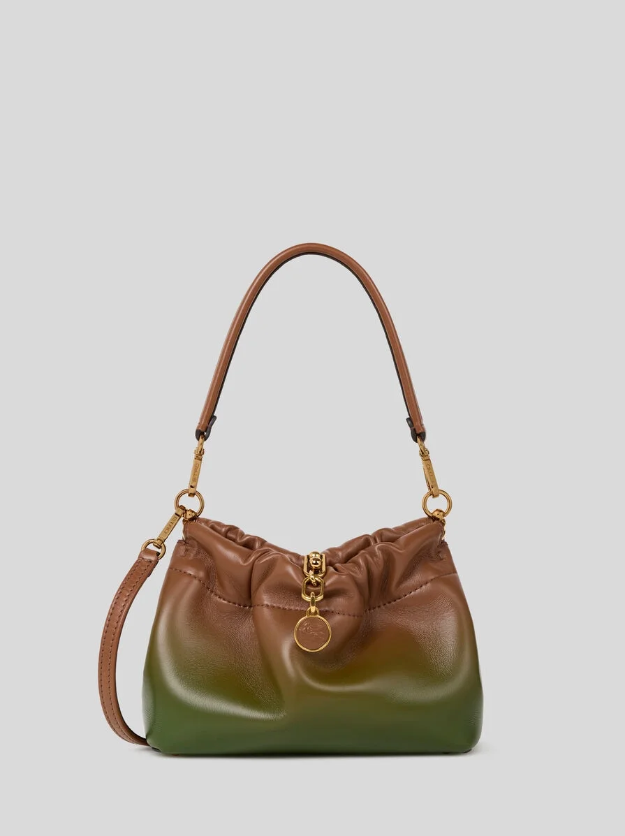 SMALL VELA BLOSSOM BAG IN FADED LEATHER - 1